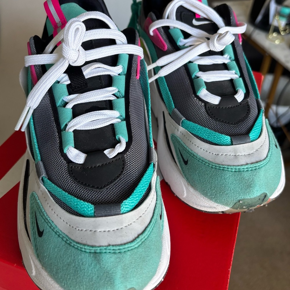 Nike Air Max Furyosa - Teal, Black, Gray & Pink Athletic Sneakers